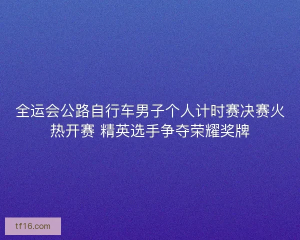 全运会公路自行车男子个人计时赛决赛火热开赛 精英选手争夺荣耀奖牌